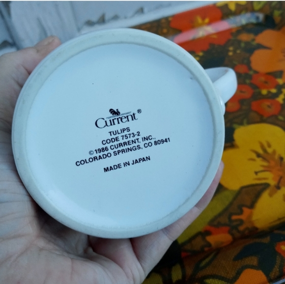 SALE - VINTAGE COFFEE MUG 1986 TULIPS - Picture 3 of 4